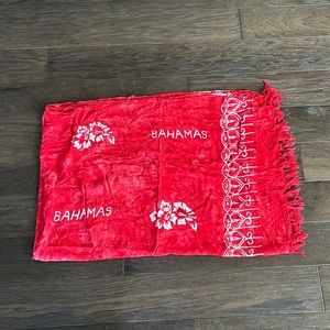 Hand painted Red Sarong- Wrap